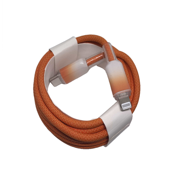 Gradient orange braided thread